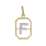 Ciondolo in Oro giallo ,Oro Bianco 18 carati- Diamanti