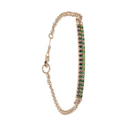 Bracciale - 18 carati Oro rosa - 0.36ct. tw. Smeraldo - Diamante