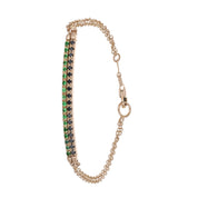 Bracciale - 18 carati Oro rosa - 0.36ct. tw. Smeraldo - Diamante