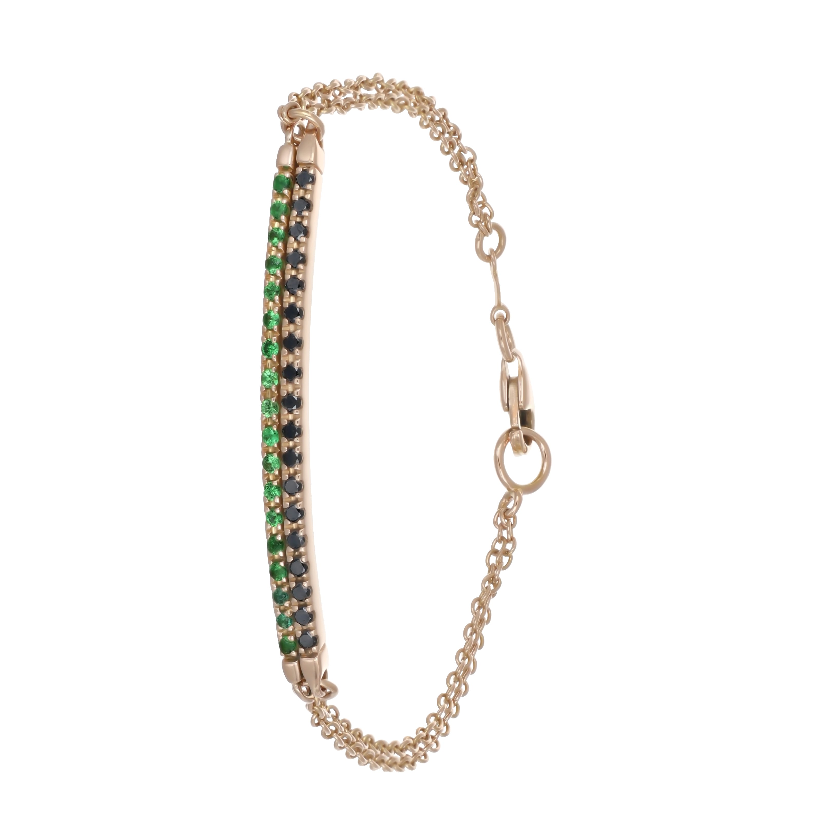 Bracciale - 18 carati Oro rosa - 0.36ct. tw. Smeraldo - Diamante