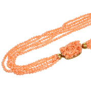 Collana - 18 carati Oro giallo, Coralli Rosa - Corallo