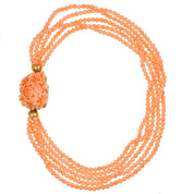 Collana - 18 carati Oro giallo, Coralli Rosa - Corallo