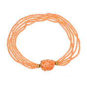 Collana - 18 carati Oro giallo, Coralli Rosa - Corallo