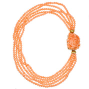 Collana - 18 carati Oro giallo, Coralli Rosa - Corallo