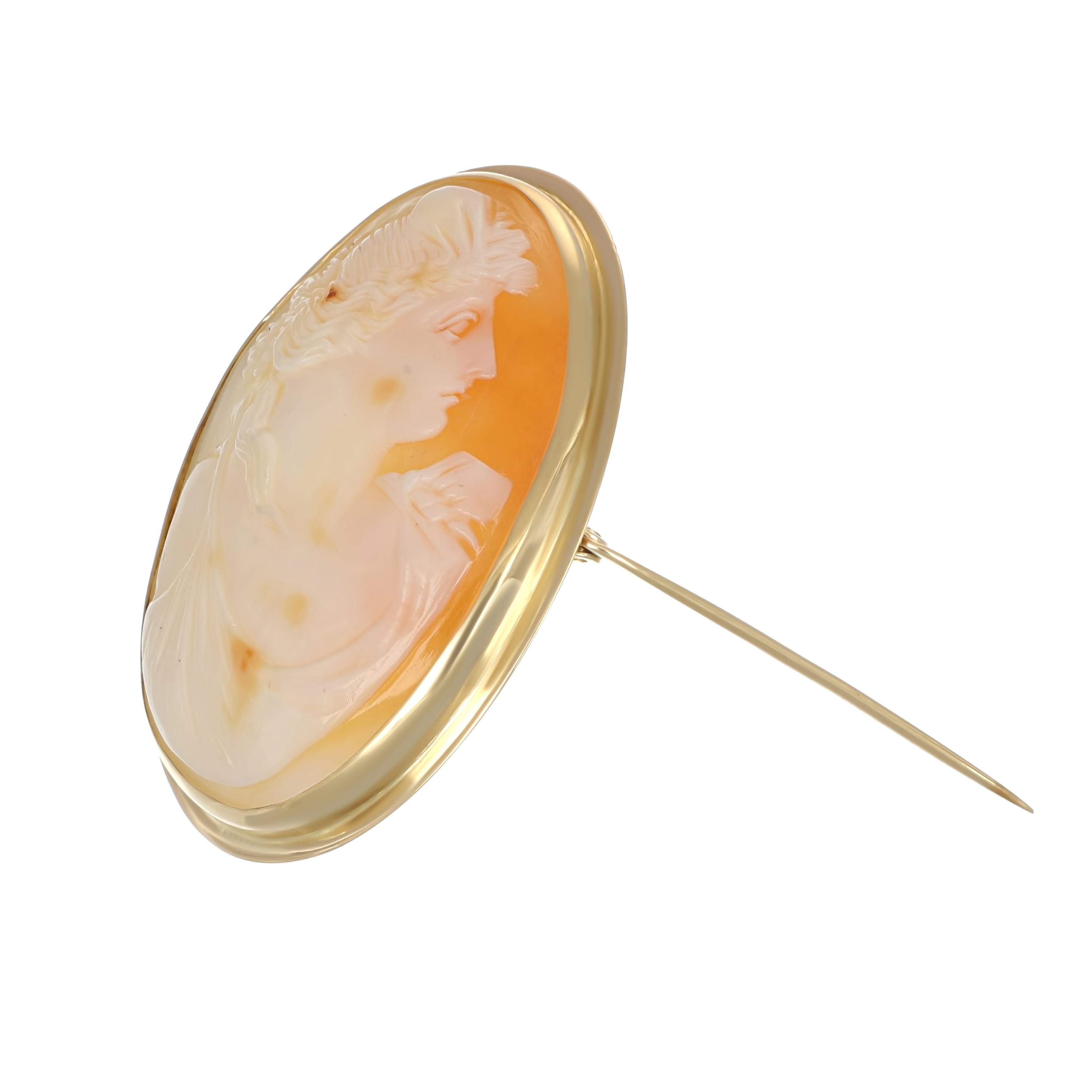 Spilla - 18 carati Oro giallo, conchiglia