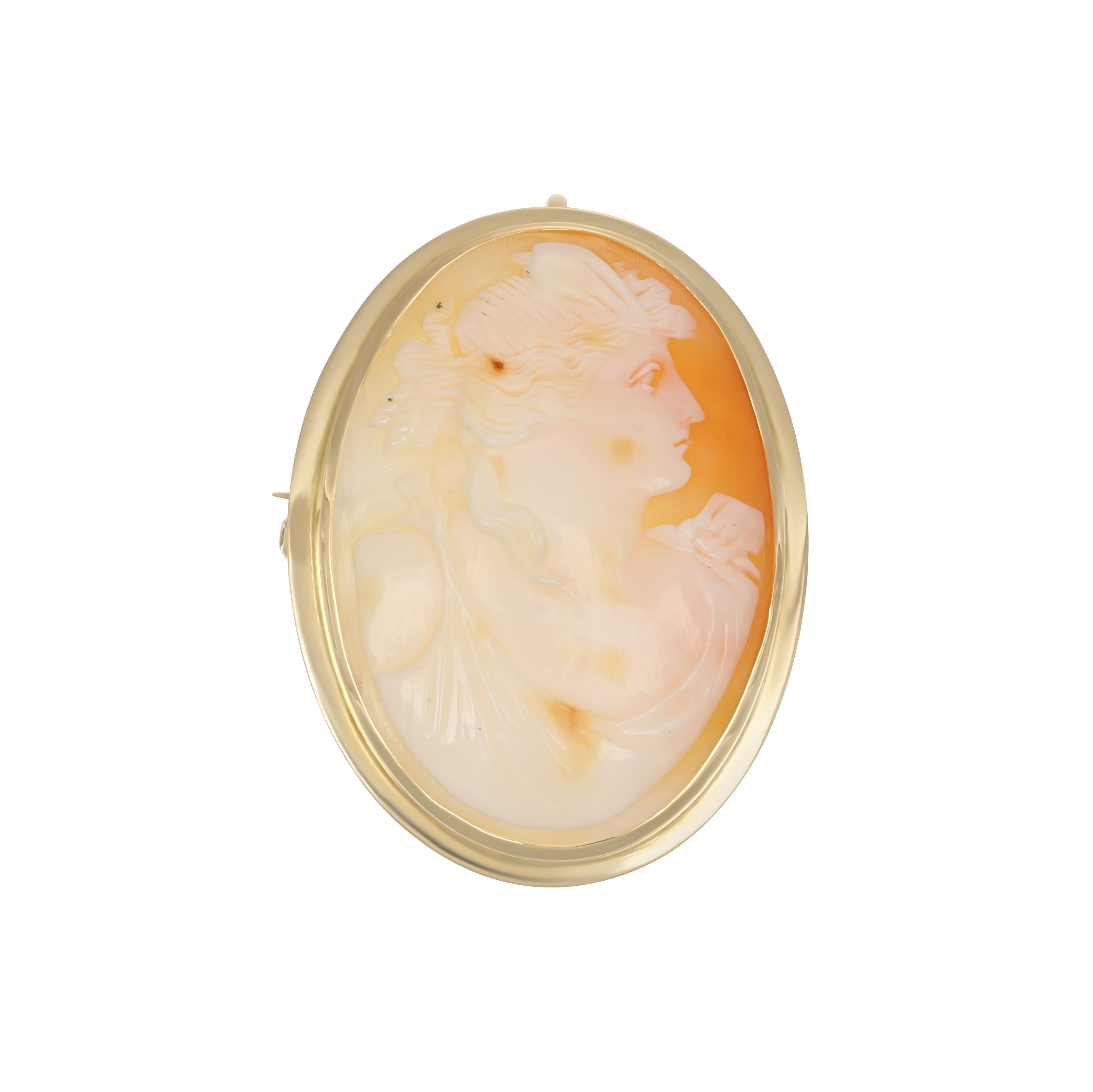 Spilla - 18 carati Oro giallo, conchiglia