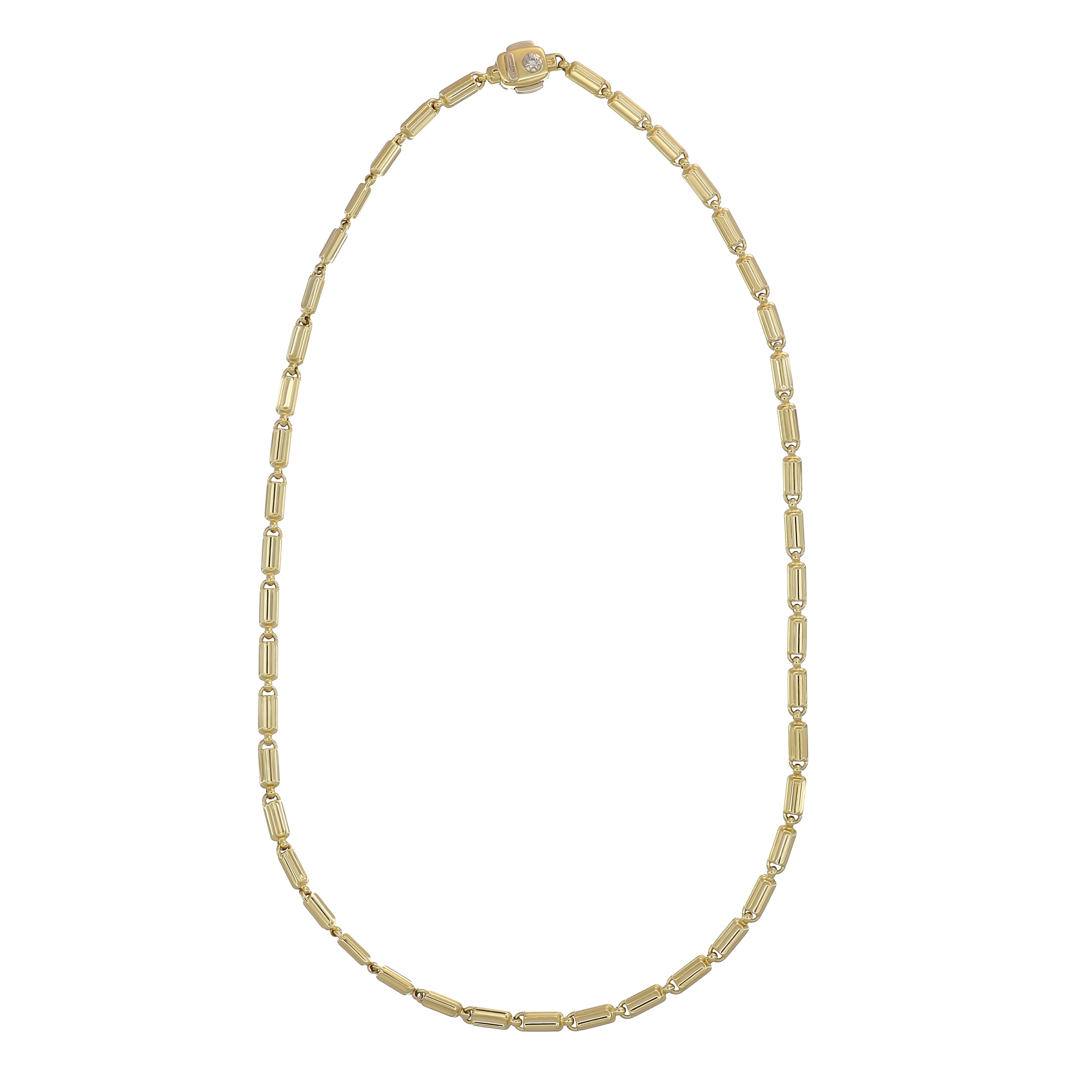 Collana - 18 carati Oro giallo, Oro bianco - 0.02ct. tw. Diamante (Naturale)