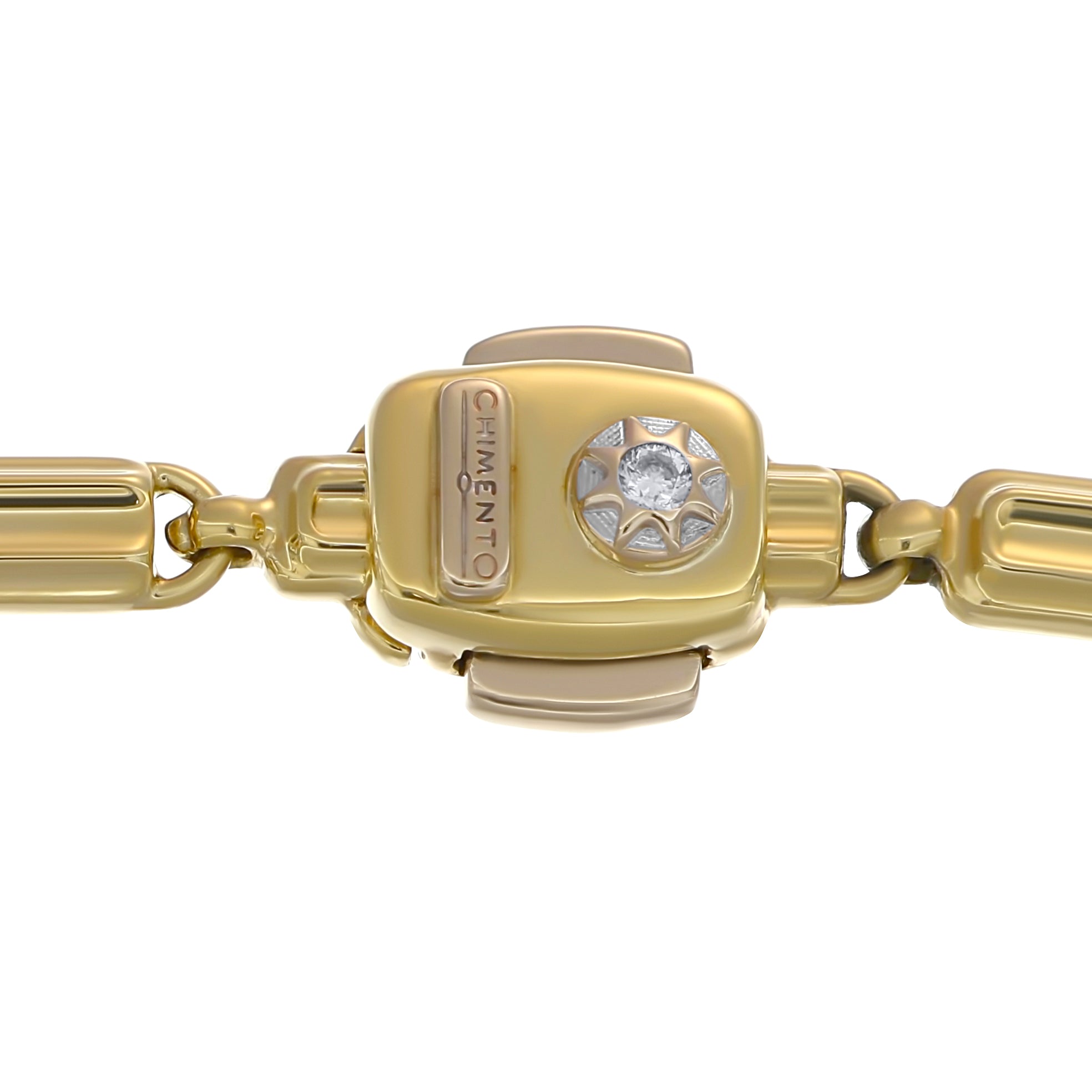 Collana - 18 carati Oro giallo, Oro bianco - 0.02ct. tw. Diamante (Naturale)