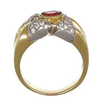 18 carati Oro Giallo, Oro bianco - Anello Rubino - Ct 0.50 Diamanti - Masterstones 521PT184