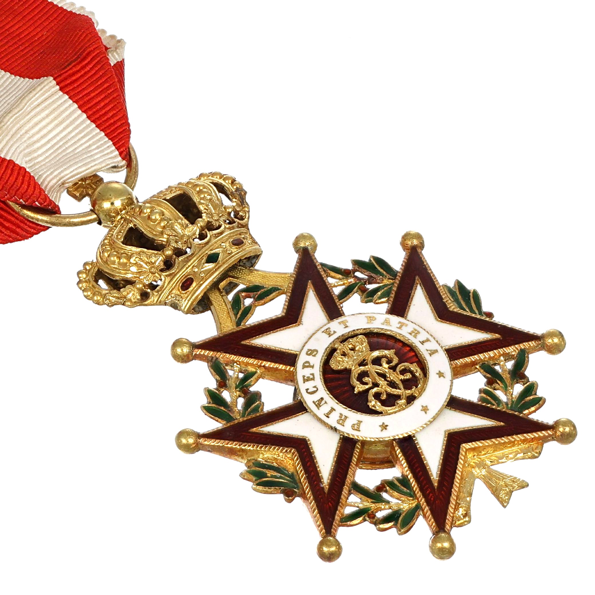 18 carati Oro giallo, Medaglia croce maltese ordine di san carlo