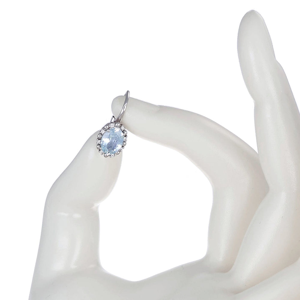 Orecchini - 18 carati Oro bianco - 2.26ct. tw. Acquamarina - Diamante