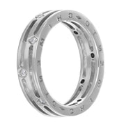 Anello - 18 carati Oro bianco - 0.10ct. tw. Diamante (Naturale)