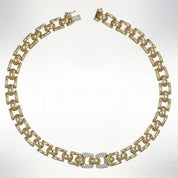 Collana - 18 carati Oro giallo, Oro bianco - 0.54ct. tw. Diamante (Naturale) - Made in Italy - Handmade
