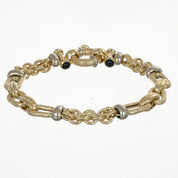 Bracciale - 18 carati Oro giallo, Oro bianco - 0.60ct. tw. Zaffiro - Made in Italy - Handmade