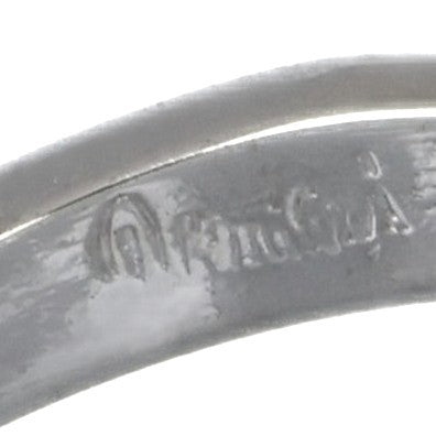 Anello - 18 carati Oro bianco, Oro giallo - 0.04ct. tw. Diamante (Naturale) - Made in Italy - Handmade