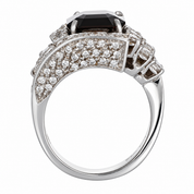 Anello - 18 carati Oro bianco - 5.23ct. tw. Spinello - Diamante - Made in Italy - HandMade