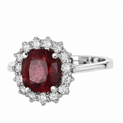 Anello - 18 carati Oro bianco - 2.63ct. tw. Spinello - Diamante - Made in Italy - Handmade