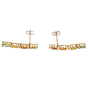 Orecchini - 18 carati Oro giallo - 3.33ct. tw. Zaffiro - Diamante