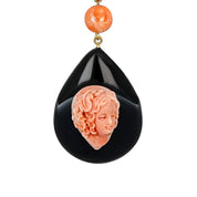 Collana con ciondolo - 18 carati Oro giallo - Corallo