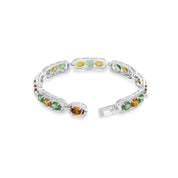 Bracciale - 14 carati Oro bianco - 2.10ct. tw. Diamante (Naturale) - Zaffiro