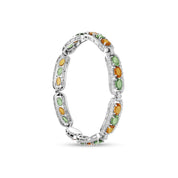 Bracciale - 14 carati Oro bianco - 2.10ct. tw. Diamante (Naturale) - Zaffiro