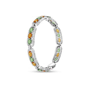 Bracciale - 14 carati Oro bianco - 2.10ct. tw. Diamante (Naturale) - Zaffiro