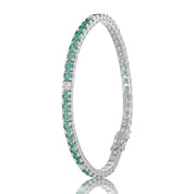 Bracciale - 18 carati Oro bianco - 0.50ct. tw. Diamante (Naturale) - Smeraldo