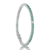 Bracciale - 18 carati Oro bianco - 0.50ct. tw. Diamante (Naturale) - Smeraldo