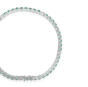 Bracciale - 18 carati Oro bianco - 0.50ct. tw. Diamante (Naturale) - Smeraldo