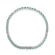 Bracciale - 18 carati Oro bianco - 0.50ct. tw. Diamante (Naturale) - Smeraldo