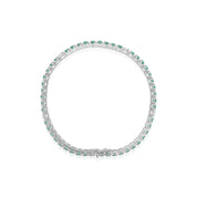 Bracciale - 18 carati Oro bianco - 0.50ct. tw. Diamante (Naturale) - Smeraldo