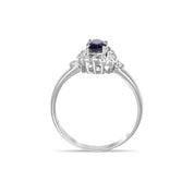 Anello - 18 carati Oro bianco - 0.29ct. tw. Diamante (Naturale) - Iolite