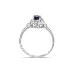 Anello - 18 carati Oro bianco - 0.29ct. tw. Diamante (Naturale) - Iolite