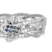 Bracciale - 18 carati Oro bianco - 0.40ct. tw. Zaffiro