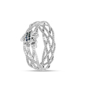 Bracciale - 18 carati Oro bianco - 0.40ct. tw. Zaffiro