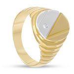 Anello - 18 carati Oro bianco, Oro giallo - 0.02 ct. Diamante
