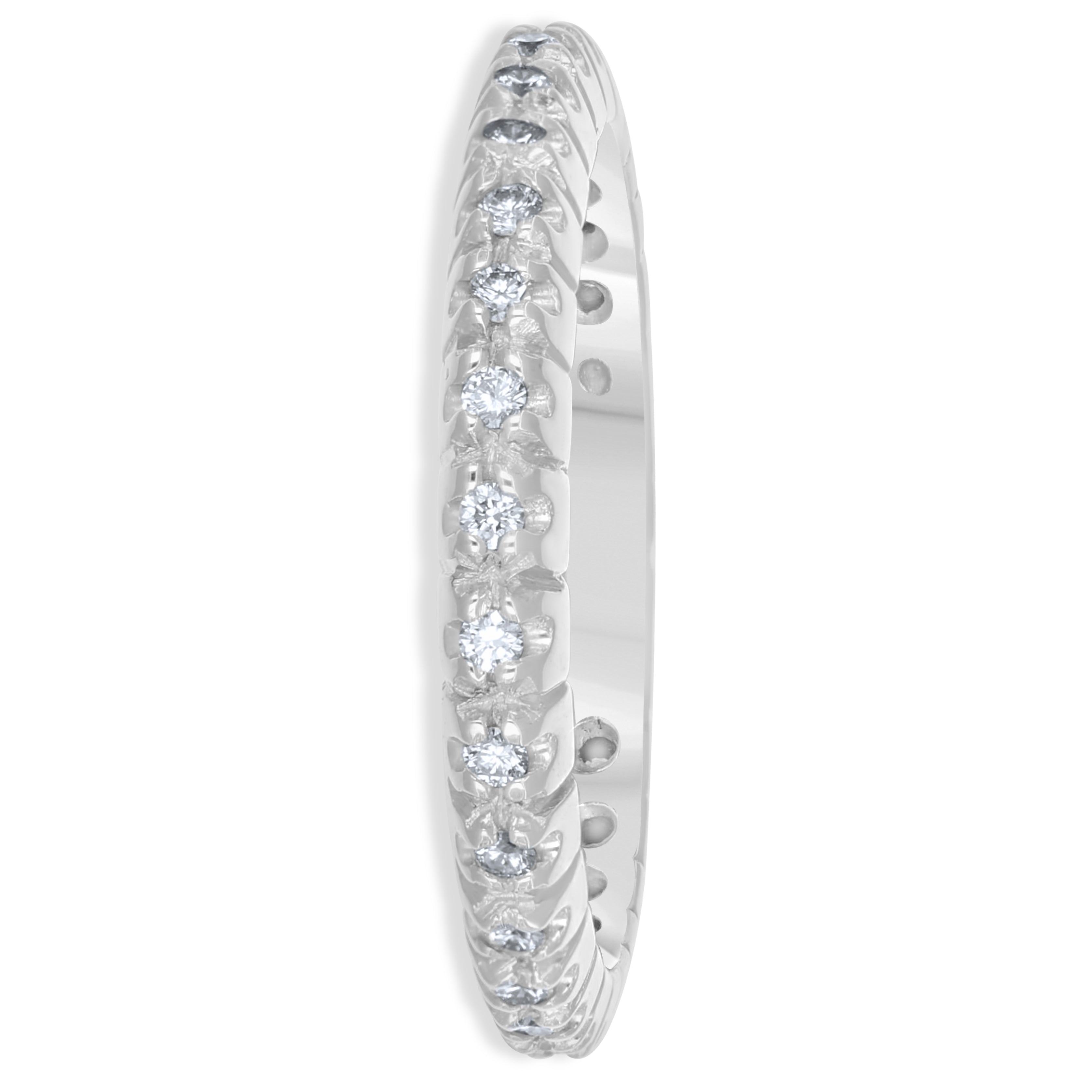 Anello - 18 carati Oro bianco - 0.52ct. tw. Diamante (Naturale)