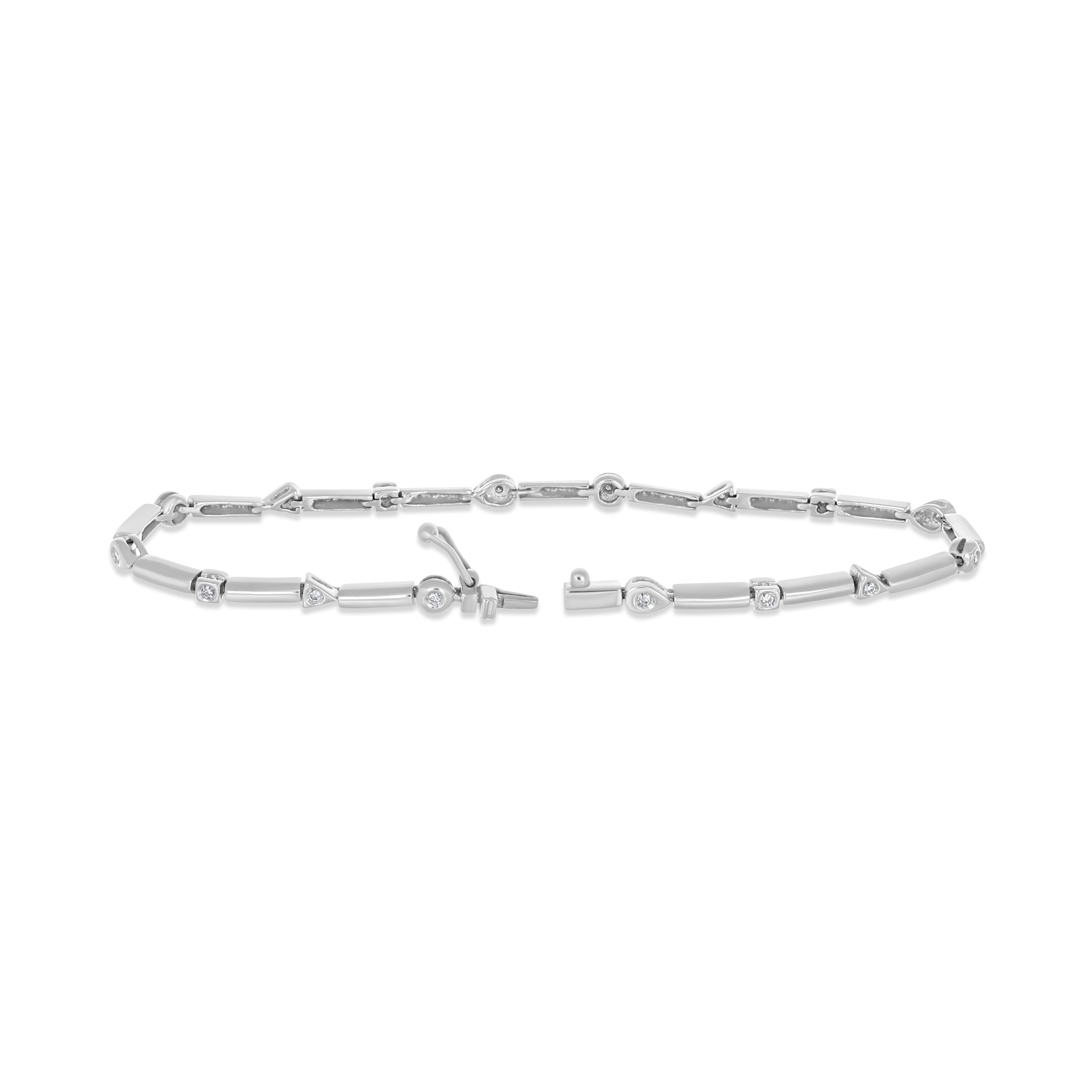 Bracciale - 18 carati Oro bianco - 0.24ct. tw. Diamante (Naturale)