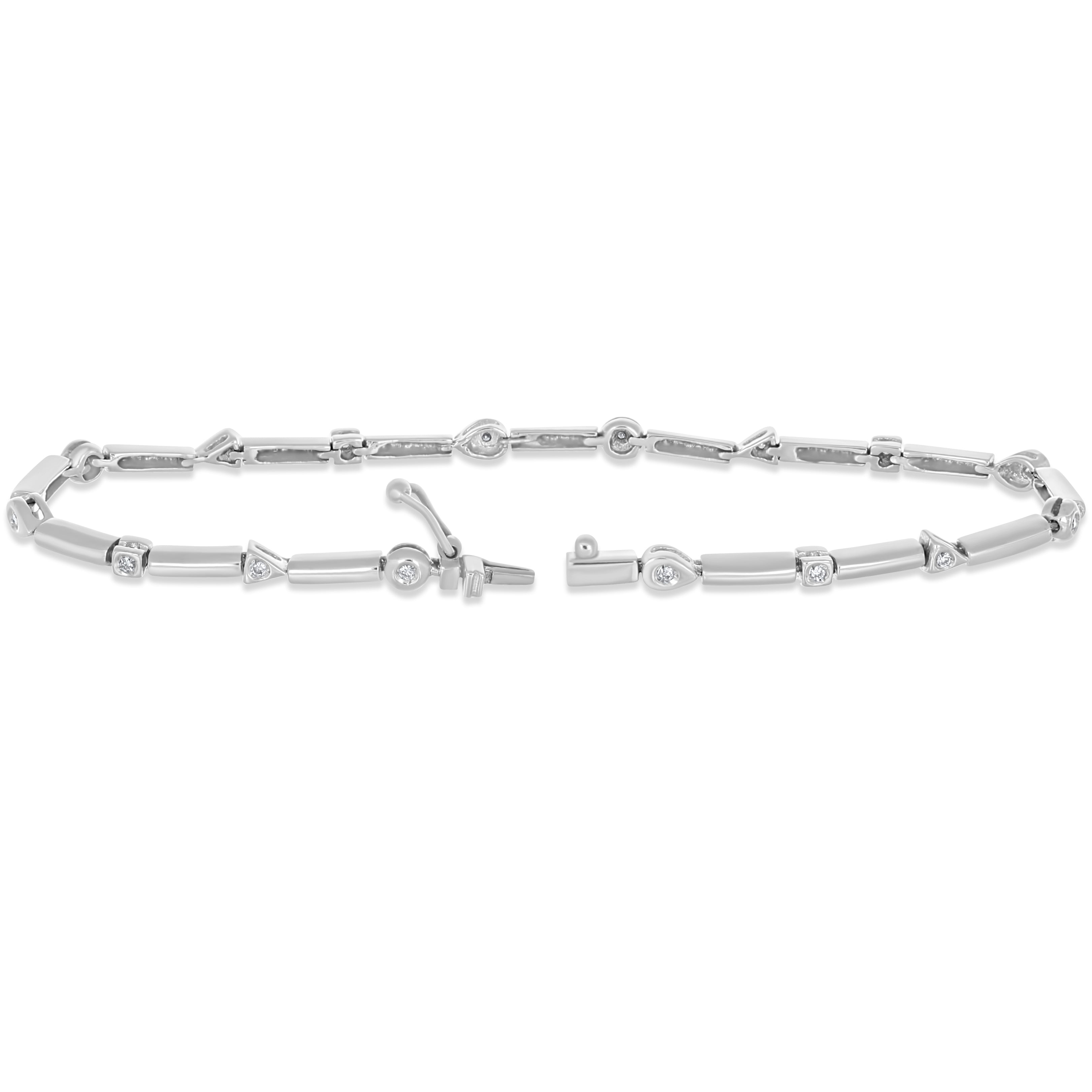 Bracciale - 18 carati Oro bianco - 0.24ct. tw. Diamante (Naturale)