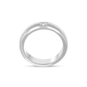 Anello in oro bianco 18 carati diamante da 0,17 Ct