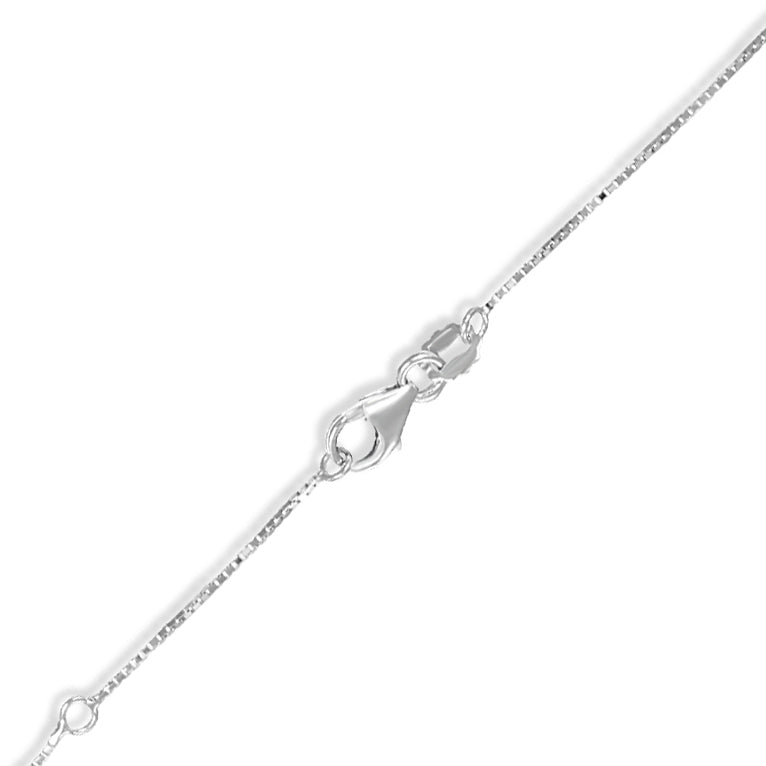 Collana con ciondolo - 18 carati Oro bianco - 1.00ct. tw. Zaffiro - Diamante