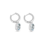 Orecchini - 18 carati Oro bianco - 2.56ct. tw. Acquamarina - Diamante