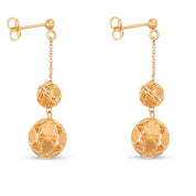 Orecchini - 18 carati Oro giallo - Made in Italy - Handmade
