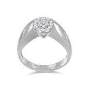 Anello - 18 carati Oro bianco - 0.29ct. tw. Diamante (Naturale)