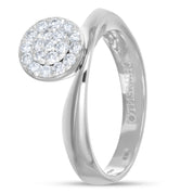 Anello - 18 carati Oro bianco - 0.29ct. tw. Diamante (Naturale)