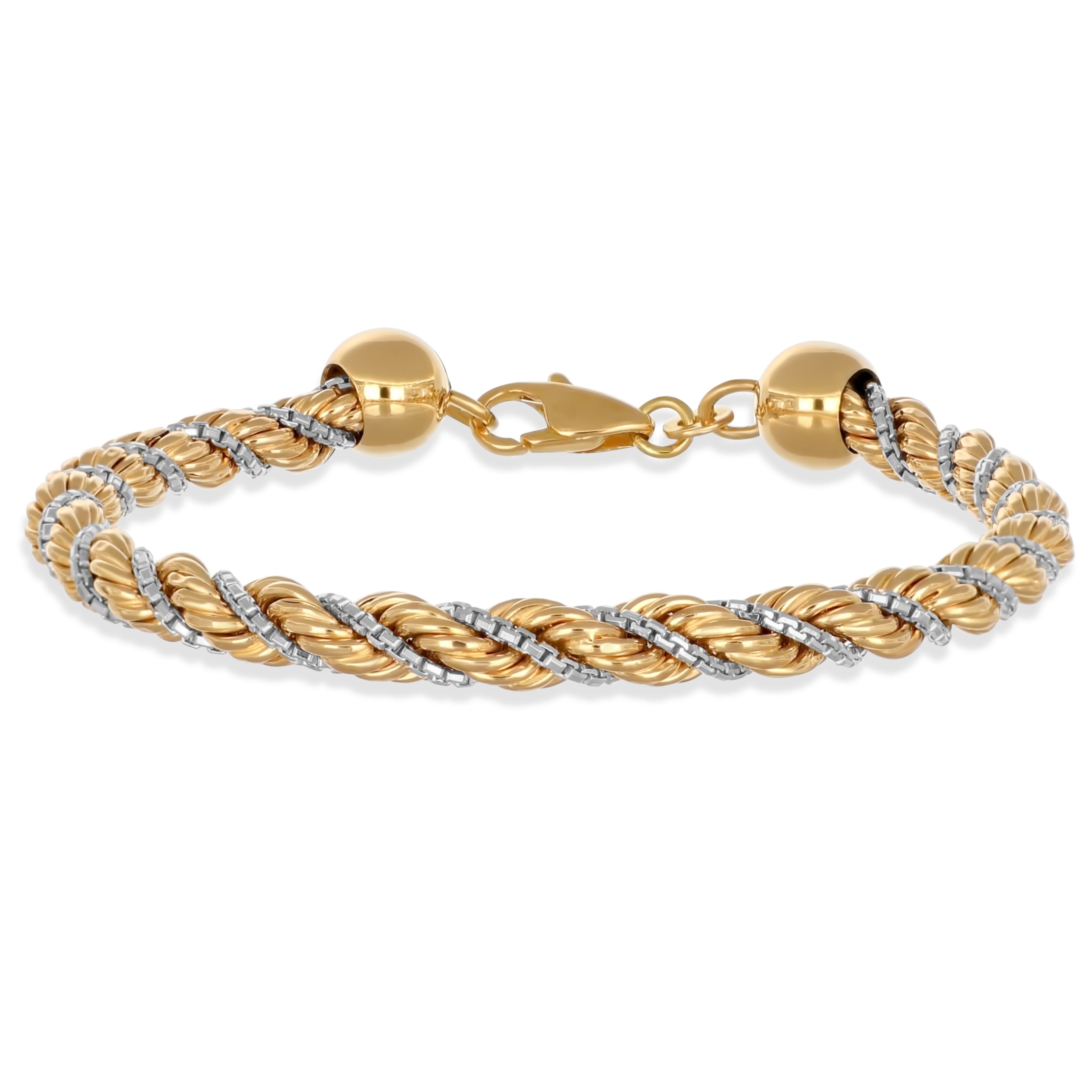 Bracciale - Oro bianco 18 kt, Oro giallo