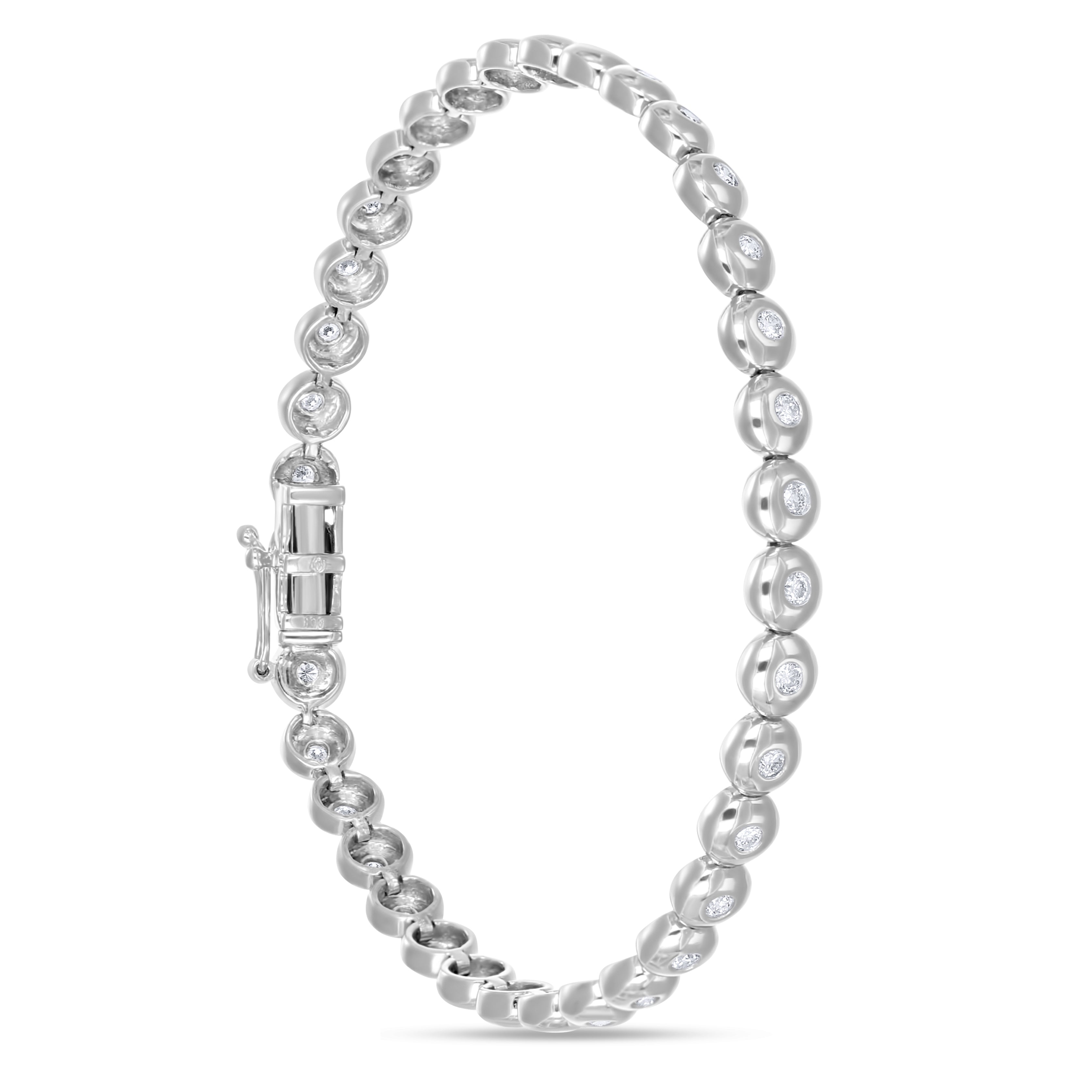 Bracciale - 18 carati Oro bianco - 1,08 ct. due. Diamante (Naturale)