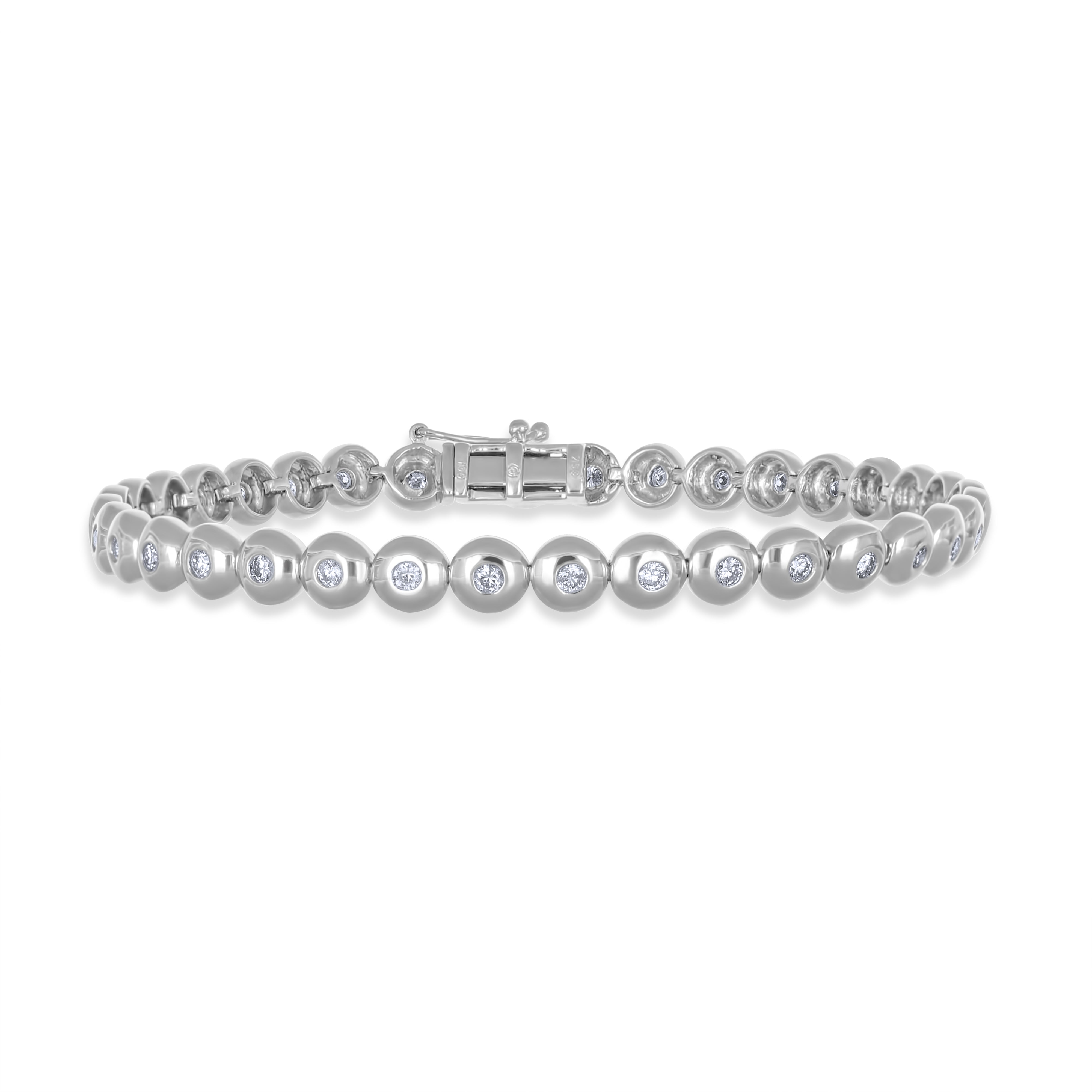 Bracciale - 18 carati Oro bianco - 1,08 ct. due. Diamante (Naturale)