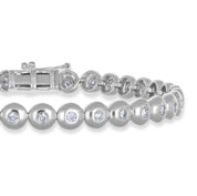 Bracciale - 18 carati Oro bianco - 1,08 ct. due. Diamante (Naturale)