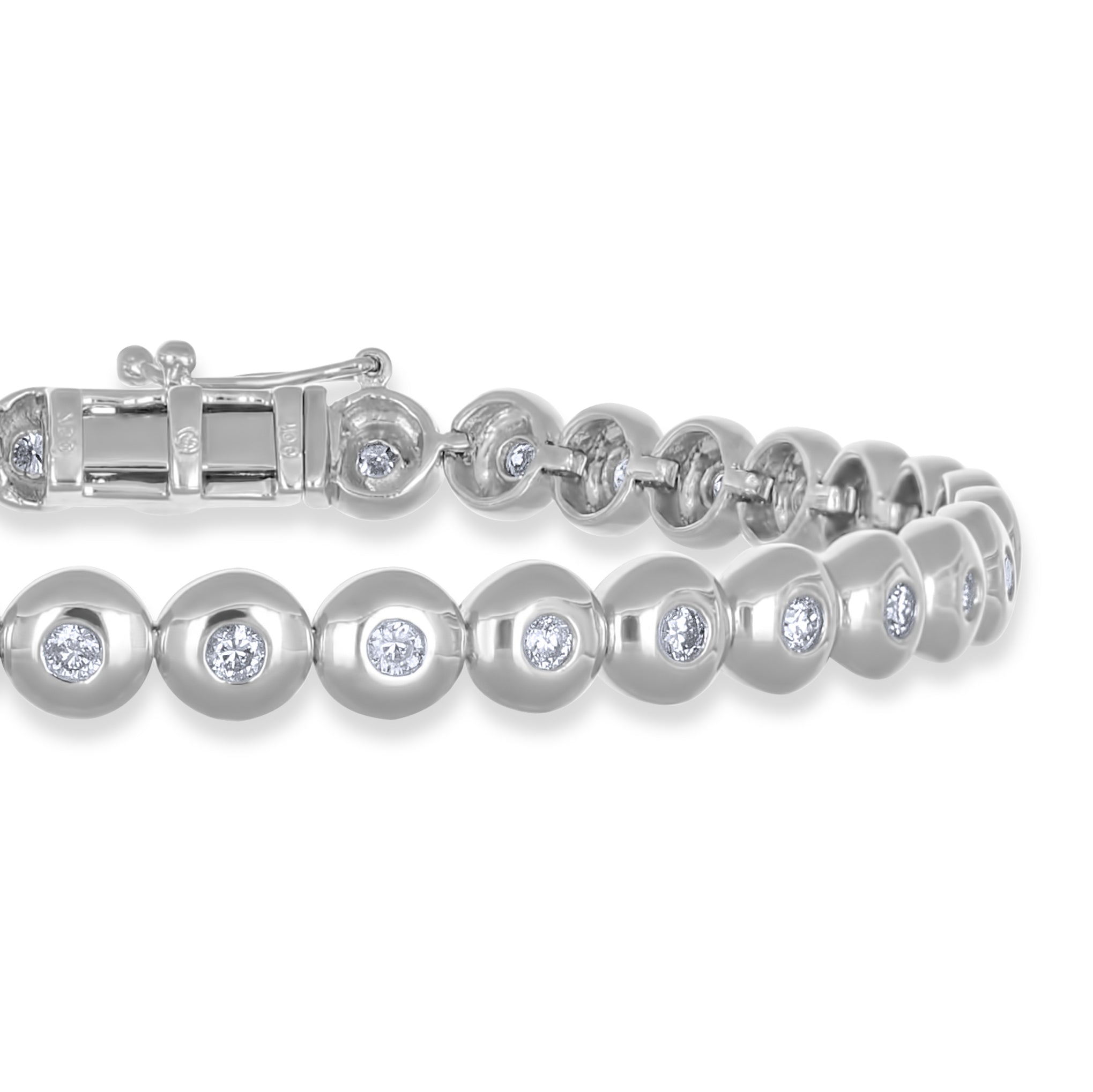 Bracciale - 18 carati Oro bianco - 1,08 ct. due. Diamante (Naturale)